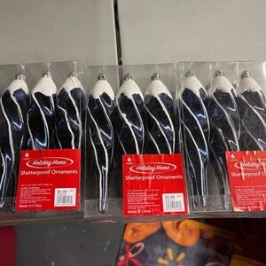 Holiday Home Shatterproof Ornaments - Blue and White